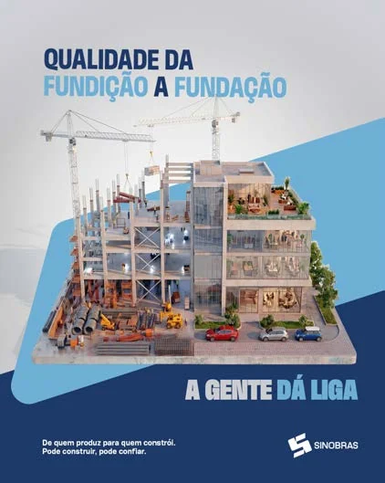 Peça de sustentação da SINOBRAS: qualidade da fundição à fundação